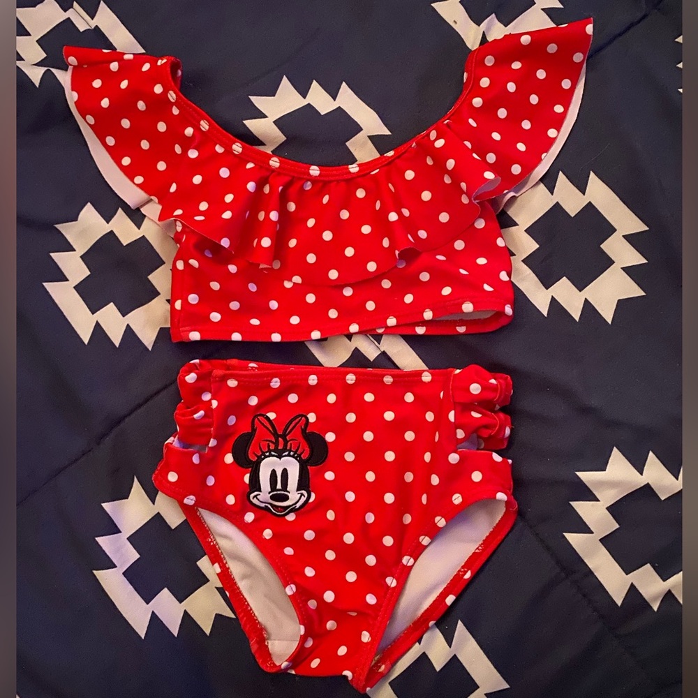 Disney Red and White Polka Dot Minnie Swim Set